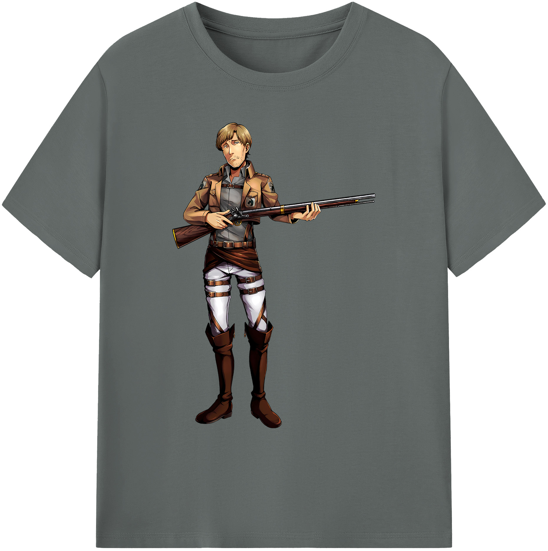 （画像用） 進撃の巨人 Attack on Titan 綿100％ メンズ半袖Tシャツ｜肌触りやわらか＆通気性